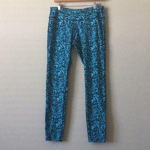 Nike Blue Leopard Running Tights
